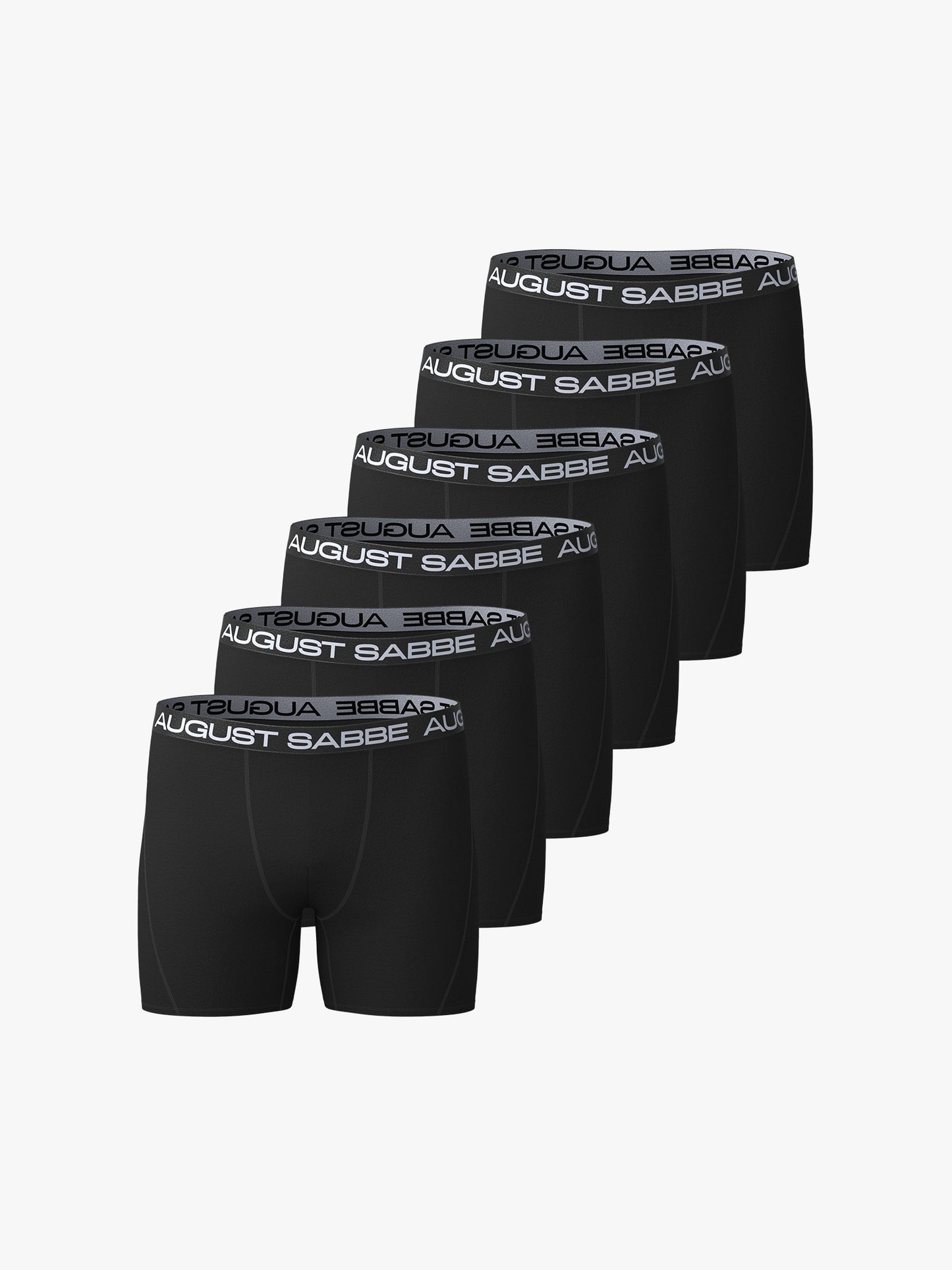 Sabbe Sport 6-Pack Black Boxer Briefs – Quick-Dry